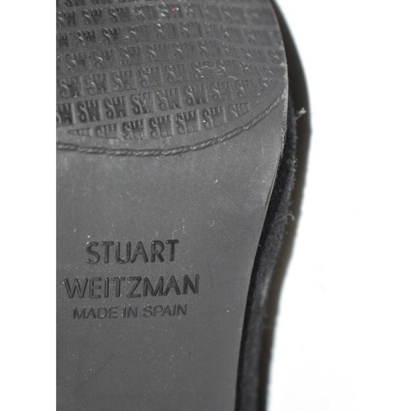 $700 STUART WEITZMAN GLOVE BOOTIE SOCK HIGHLAND SUEDE BLACK 9 (PA22) - Picture 6 of 7